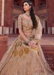 Golden Bridal Lehenga Choli For Wedding